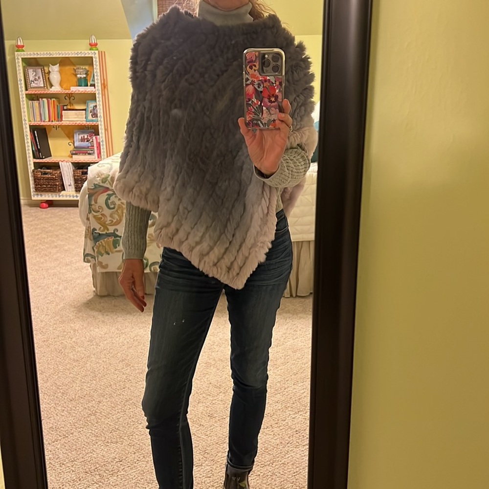 Rabbit Fur Cape/Shawl/Wrap
